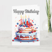 非常にハッピーバースデーがある カード (正面)