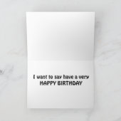 「非常にハッピーバースデー」を願う カード (内部)