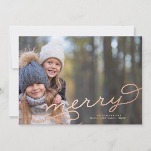 非常にバラのメリー金ゴールドクリスマスカード シーズンカード (正面)