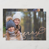 非常にバラのメリー金ゴールドクリスマスカード シーズンカード (正面/裏面)