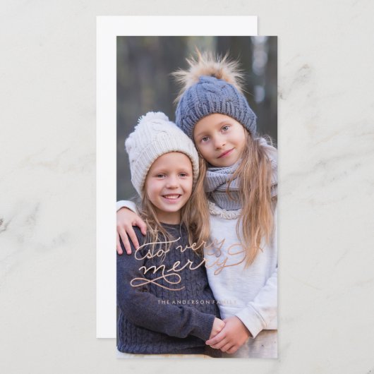 非常にバラのメリー金ゴールドクリスマスカード シーズンカード (正面/裏面)