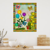 非常にヒッピーなデイお洒落ファンタジーアート ポスター (キッチン)