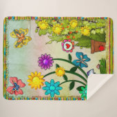 非常にヒッピーな日お洒落ファンタジー シェルパブランケット (正面(横))