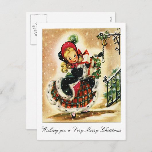 非常にビクトリアン愉快なクリスマス シーズンポストカード (正面/裏面)