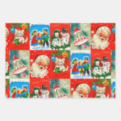 非常にビンテージのクリスマスラッピング紙シート ラッピングペーパーシート (正面3)