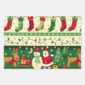 非常にビンテージのクリスマスラッピング紙シート ラッピングペーパーシート (正面3)
