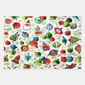 非常にビンテージのクリスマスラッピング紙シート ラッピングペーパーシート (正面2)