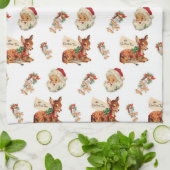 非常にビンテージのクリスマス キッチンタオル (折り畳み)