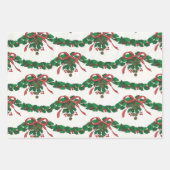 非常にビンテージのクリスマス ラッピングペーパーシート (正面)