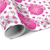 非常にピンクテニスボールゲーム ラッピングペーパー (ロールコーナー)