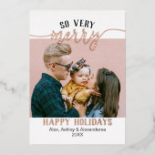 非常にフォイルメリーホリデーカード 箔シーズンカード (正面)