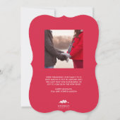 非常にメリーで白い原稿のクリスマスの写真カード 招待状 (裏面)