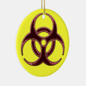 非常にメリーな生物学的災害［有害物質］のクリスマス セラミックオーナメント (右)