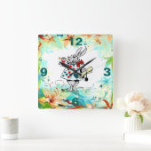 非常にメリーなUnbirthday スクエア壁時計 (ホーム)