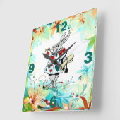 非常にメリーなUnbirthday スクエア壁時計 (傾斜)