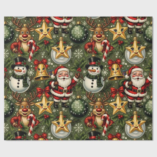 非常にメリーオーナメントパーティー ラッピングペーパー (フラット)