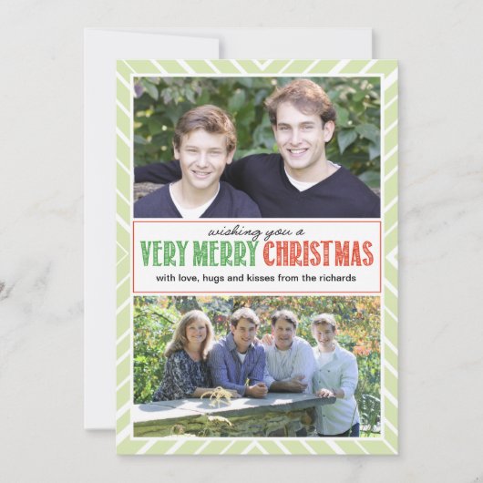 非常にメリークリスマスはx2を望みます シーズンカード (正面)