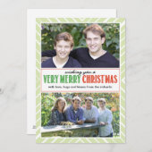 非常にメリークリスマスはx2を望みます シーズンカード (正面/裏面)