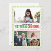 非常にメリークリスマスはx4を望みます シーズンカード (正面/裏面)