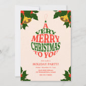 非常にメリークリスマスオーナメントパーティー 招待状 (正面)
