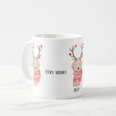 非常にメリークリスマスゴールデンレトリバーパピーカスタム コーヒーマグカップ (正面左)