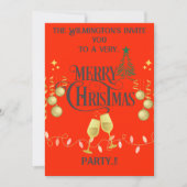 非常にメリークリスマスパーティの招待状 招待状 (正面)