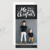 非常にメリークリスマスフォトカード | ミュート(黒) シーズンカード (正面/裏面)
