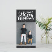非常にメリークリスマスフォトカード | ミュート(黒) シーズンカード (スタンド正面)
