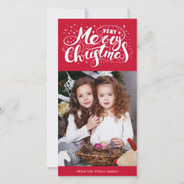 非常にメリークリスマスフォトカード | レッド シーズンカード