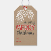 非常にメリークリスマスベリーブランチホリデー ギフトタグ (正面)