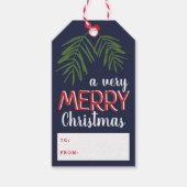 非常にメリークリスマスベリーブランチホリデー ギフトタグ (正面)