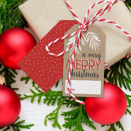非常にメリークリスマスベリーブランチホリデー ギフトタグ