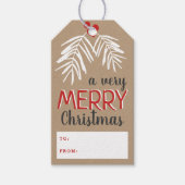 非常にメリークリスマスベリーブランチホリデー ギフトタグ (正面)