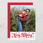 非常にメリークリスマスホリデーカード シーズンカード (正面/裏面)
