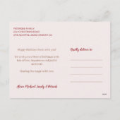 非常にメリークリスマスホリデーズビッグタイポグラフィ シーズンポストカード (裏面)