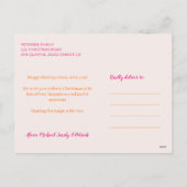 非常にメリークリスマスホリデーズビッグタイポグラフィ シーズンポストカード (裏面)