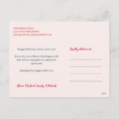 非常にメリークリスマスホリデーズビッグタイポグラフィ シーズンポストカード (裏面)