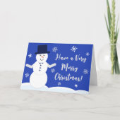 非常にメリークリスマス雪だるま シーズンカード (正面)