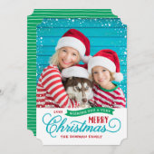非常にメリースクリプトカラフル写真 シーズンカード (正面/裏面)