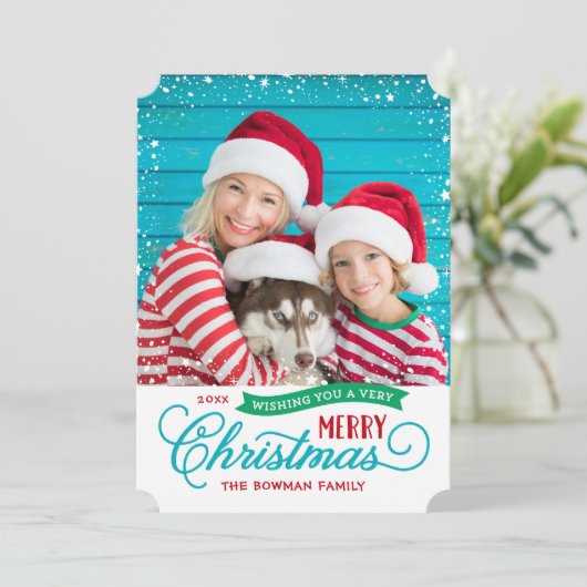 非常にメリースクリプトカラフル写真 シーズンカード (スタンド正面)