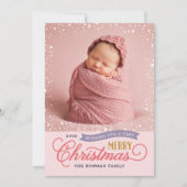 非常にメリースクリプトカラフル写真 シーズンカード (正面)