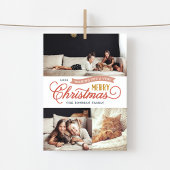 非常にメリースクリプト磁気ホリデーフォトカード