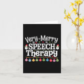 非常にメリースピーチセラピークリスマススピーチTherapi カード (黄色い花)