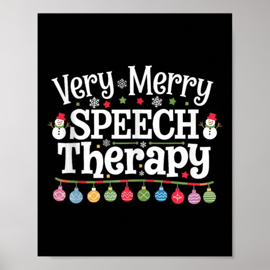 非常にメリースピーチセラピークリスマススピーチTherapi ポスター (正面)