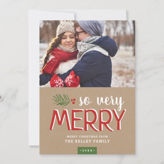 非常にメリー休日の写真カード シーズンカード (正面)