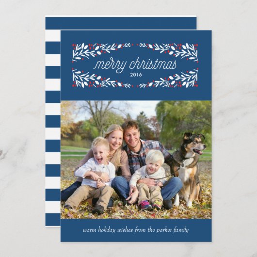 非常にメリー休日の写真カード_Navy シーズンカード (正面/裏面)