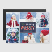 非常にメリー休日の写真コラージュ磁気カード (正面/裏面)