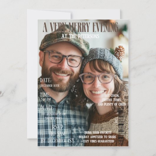 非常にメリー夕べ雑誌のカバー写真 招待状 (正面)