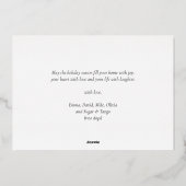 非常にメリー金ゴールドブラックモダンの3フォトコラージュ 箔シーズンカード (裏面)