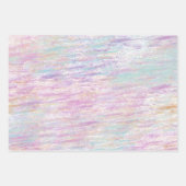 非常にユニコーンの輝くグリッター金ゴールドピンクのクリスマス ラッピングペーパーシート (正面2)